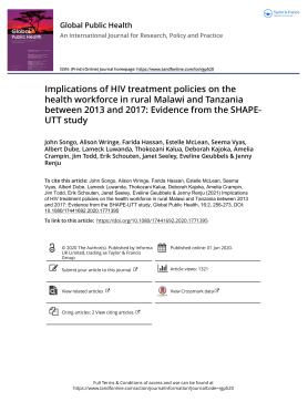 Community-Based Wildlife Management In Tanzania- The Policy Environment Community-Based Wildlife Management In Tanzania- The Policy Environment