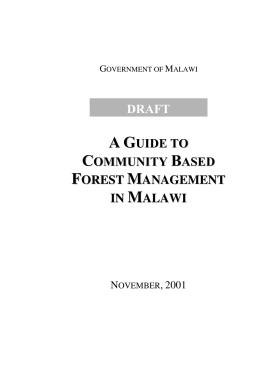 Draft Guide to Community Based Forest Management in Malawi 2001