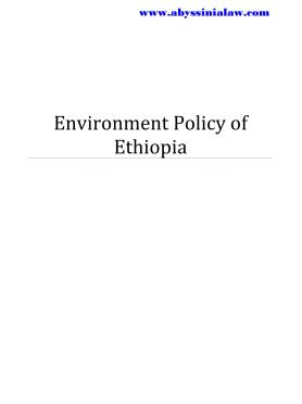 Environment Policy Environment Policy