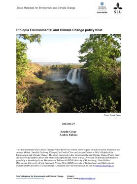 Ethiopia Environmental and Climate Change policy brief   Ethiopia Environmental and Climate Change policy brief