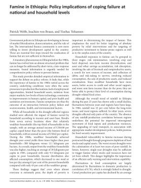 Famine policy and national implications Famine policy and national implications