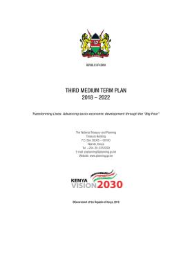 Kenya_ Third Medium Term Plan_2018-2022