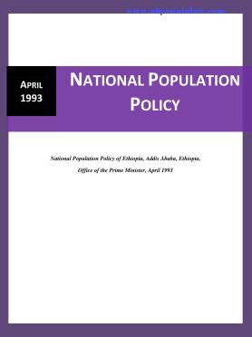 Population Policy (English) Population Policy (English)