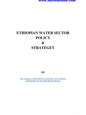 Water Policy (English) Water Policy (English)