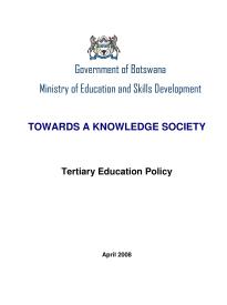 Botswana - Tertiary Education Policy