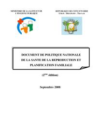 CID_national Policy Document Reproductive Health and Family Planning_2008