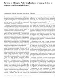 Famine policy and national implications