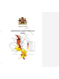 Human Resources For Health Strategic Plan 2012-2016