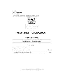 Kenya Reproductive Healthcare Bill, 2019