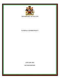 Malawi National Gender Policy 2015