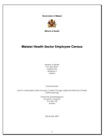 Malawi health sector employee census