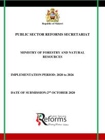 Ministry of Forestry and Natural Resources Reforms Contract 2020 - 2026 Malawi