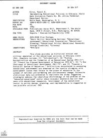 education policies in Ethiopia