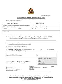 NHSRCc Ammendments form